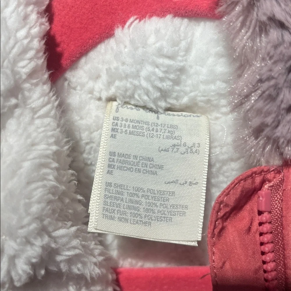 First Impressions Baby Girl’s Pink Faux Fur Footed Snowsuit Bunting 3-6 Months